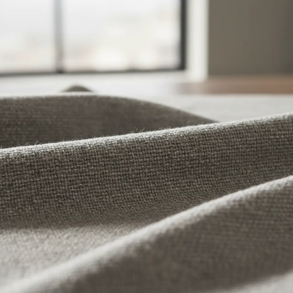 Close up of soft grey material